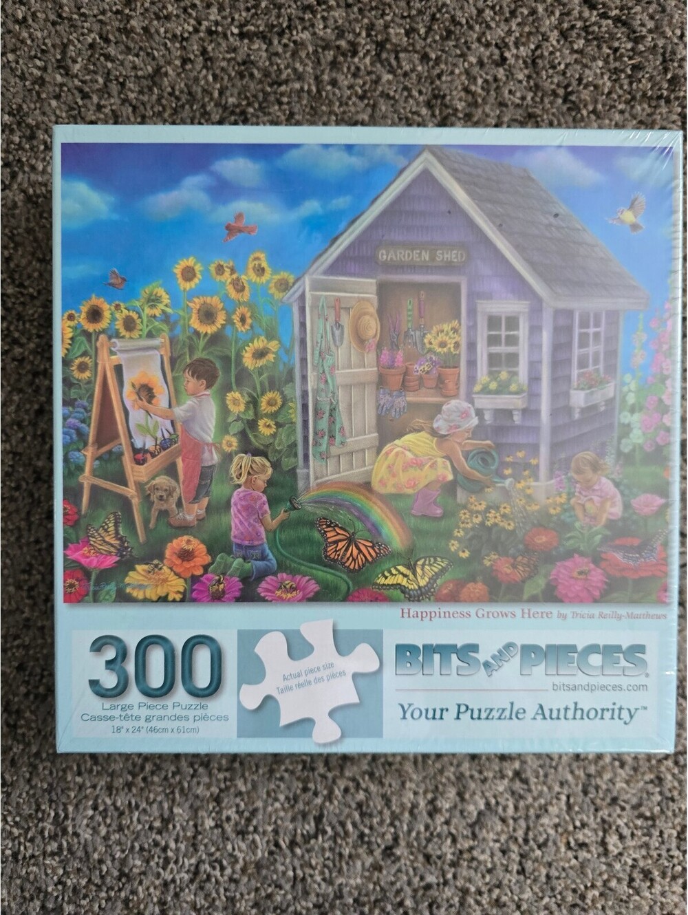 Bits and Pieces Happiness Grows 300 Pc Puzzle Tricia Reilly-Matthews NEW SEALED